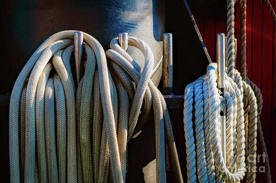 Mariners Ropes  Photograph by Elaine Manley