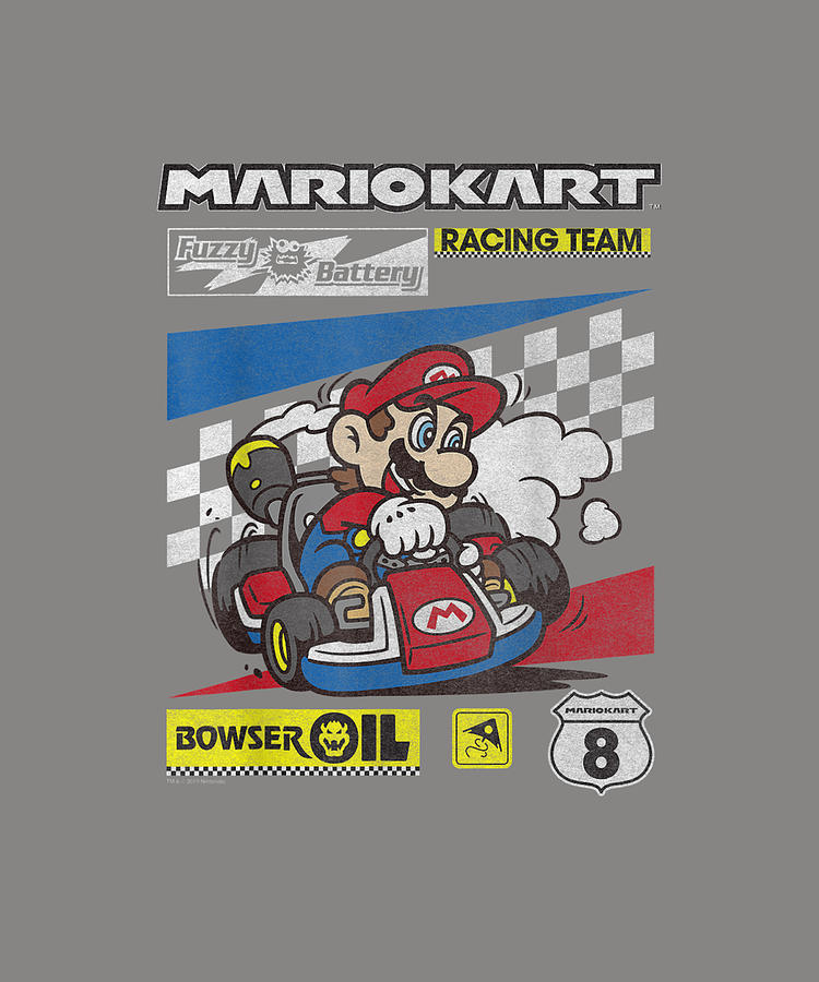 Mario Kart Racing Team Drifting Bold Poster Drawing by Alicia Cosper ...