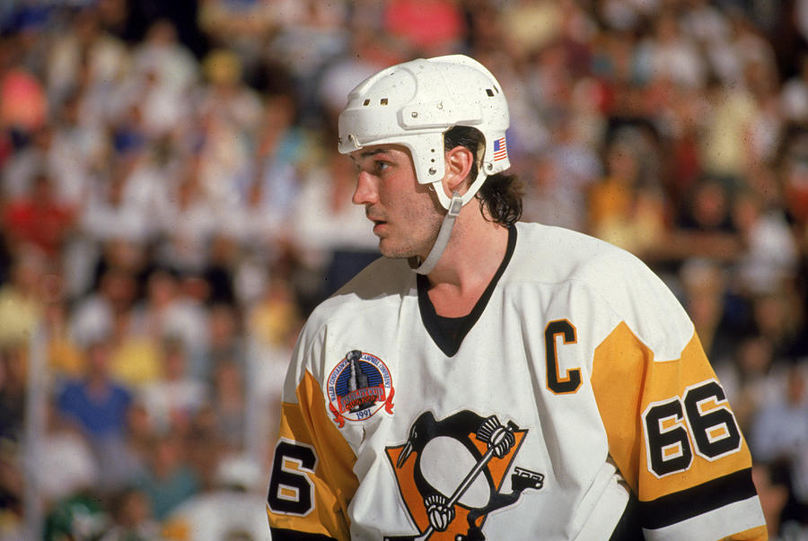 Mario Lemieux At 1991 Stanley Cup Photograph by B Bennett