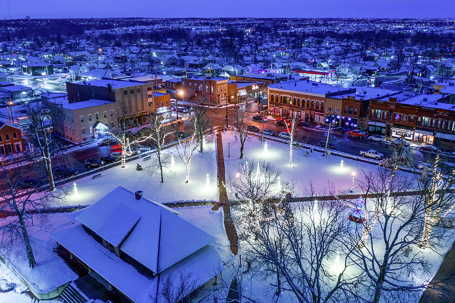 Uptown Marion Holiday Lights 2020 Photograph by Christopher V Sherman