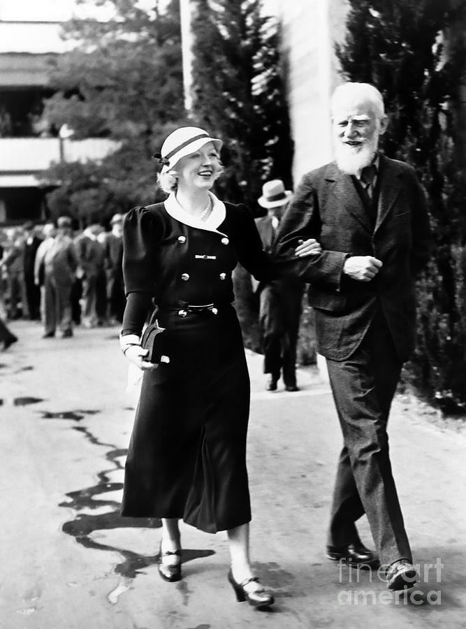 Marion Davies and George Bernard Shaw Photograph by Sad Hill - Bizarre Los Angeles Archive