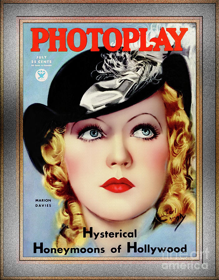 Marion Davies Photoplay Magazine by Earl Christy Remastered Retro Art Xzendor7 Reproductions Painting by Xzendor7