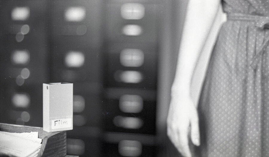 Vintage Office Still Life Photograph - Marions Arm, 1980 by Jeremy Butler