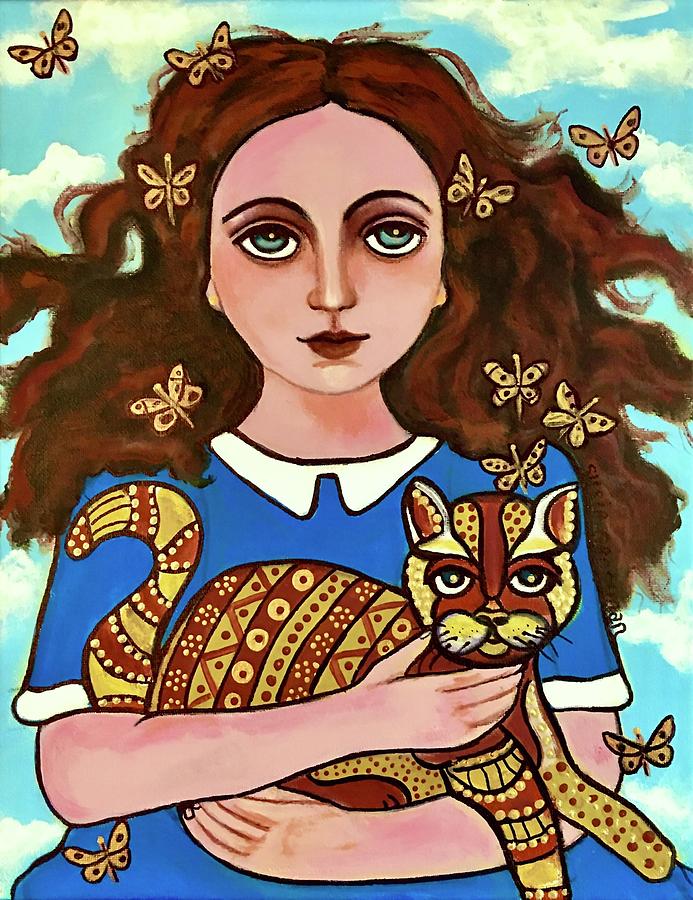 Mariposa Gato  Painting by Susie Grossman