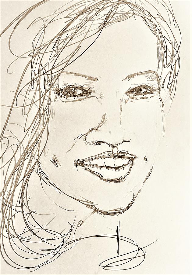 Marissa Sketch Portrait Drawing by Debora Lewis - Fine Art America