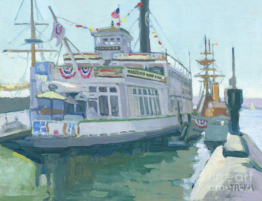The Berkeley, Maritime Museum - San Diego, California Painting by Paul Strahm