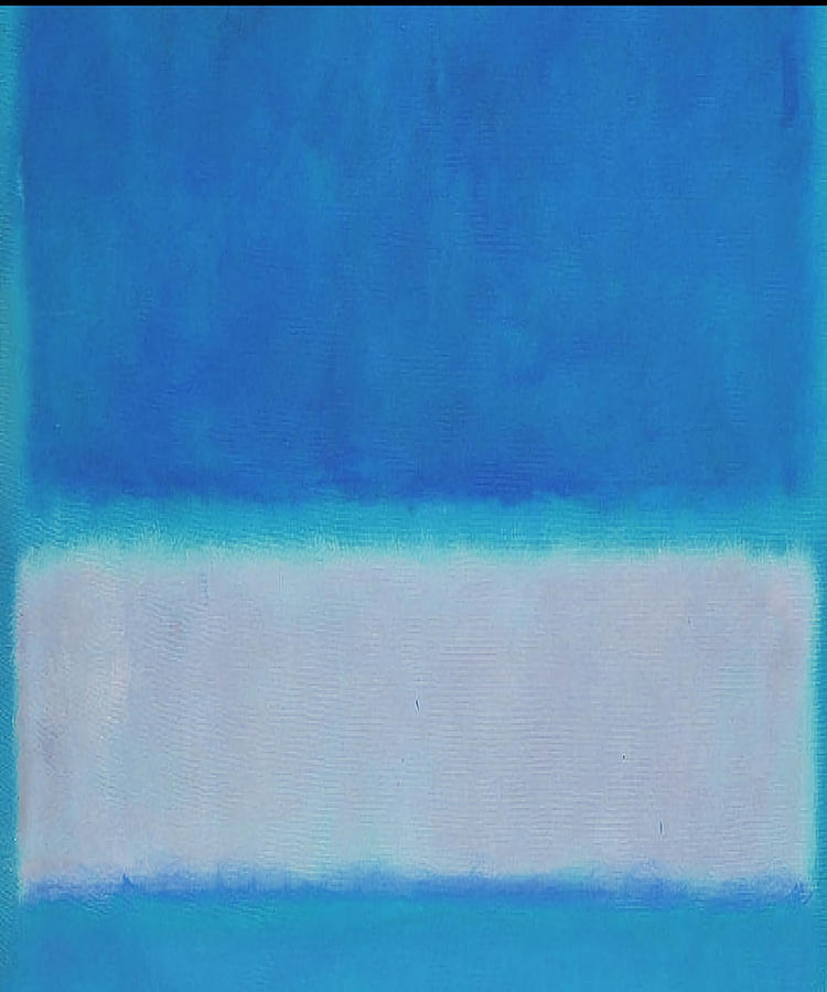 Mark Rothko Blue and white mark rothko painting3 Painting by Stewart ...