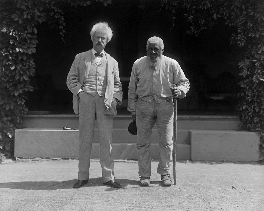 Mark Twain and John T. Lewis Portrait - 1903 Photograph by War Is Hell Store