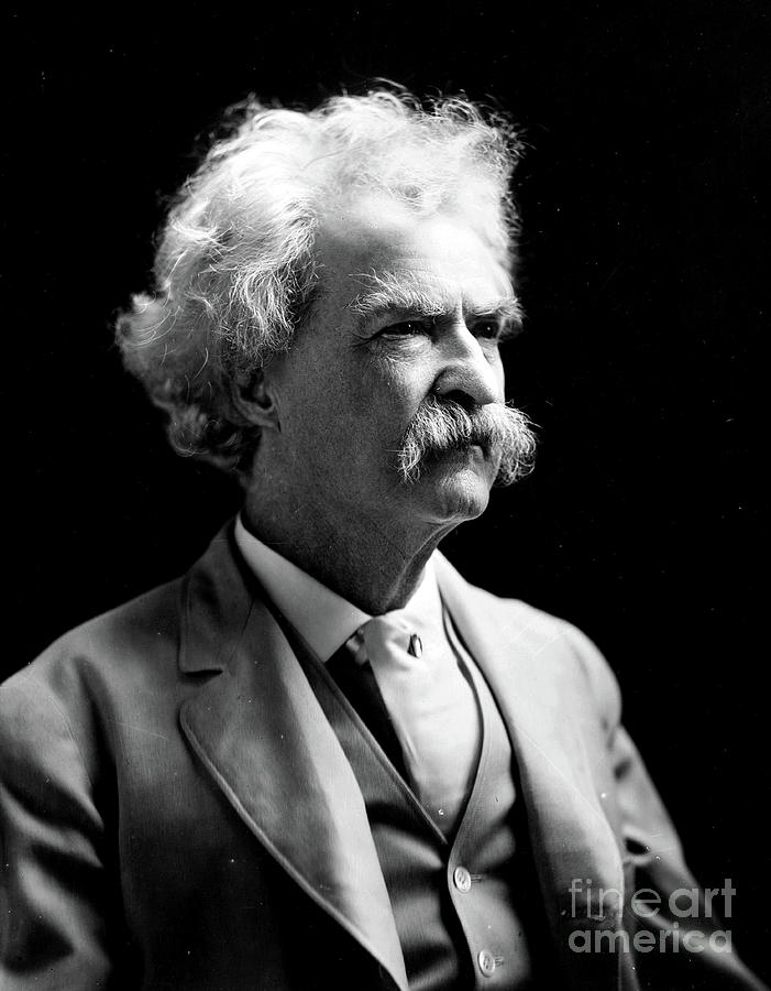 Mark Twain, circa 1907, photo Photograph by American School