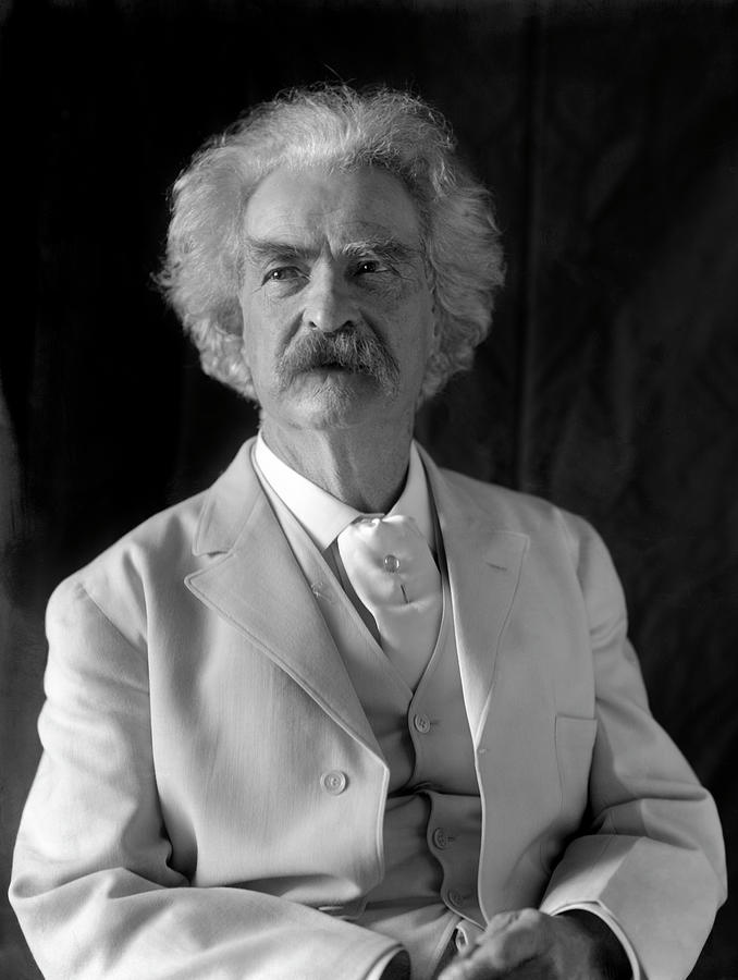Mark Twain Portrait - 1906 Photograph by War Is Hell Store
