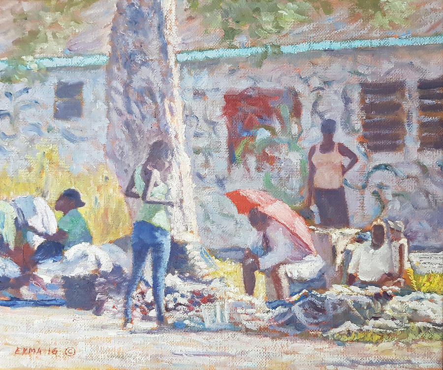 Market Day Painting by Ritchie Eyma