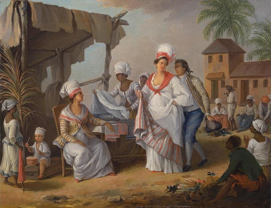 Market Day Roseau Dominica circa Drawing by Agostino Brunias Italian c ...