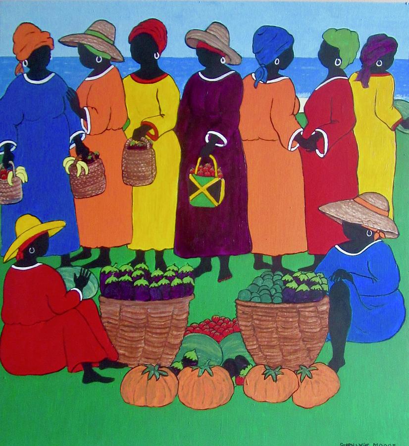 Market Day Painting by Stephanie Moore