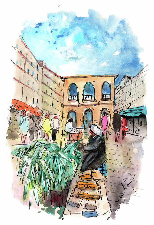 Vegetable Painting - Market In Marseille 02 by Miki De Goodaboom