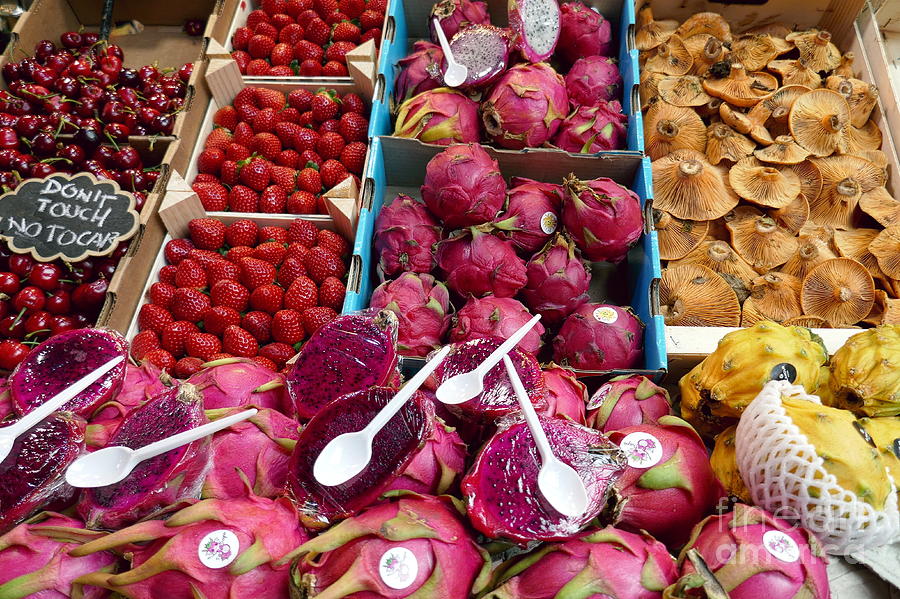 Strawberry Photograph - Market stall, Malaga by Paul Boizot