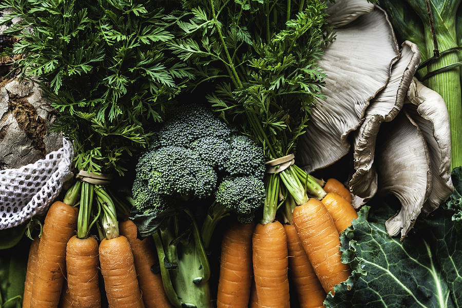 Market Vegetables and Bunches of Carrots Photograph by Enrique Díaz / 7cero