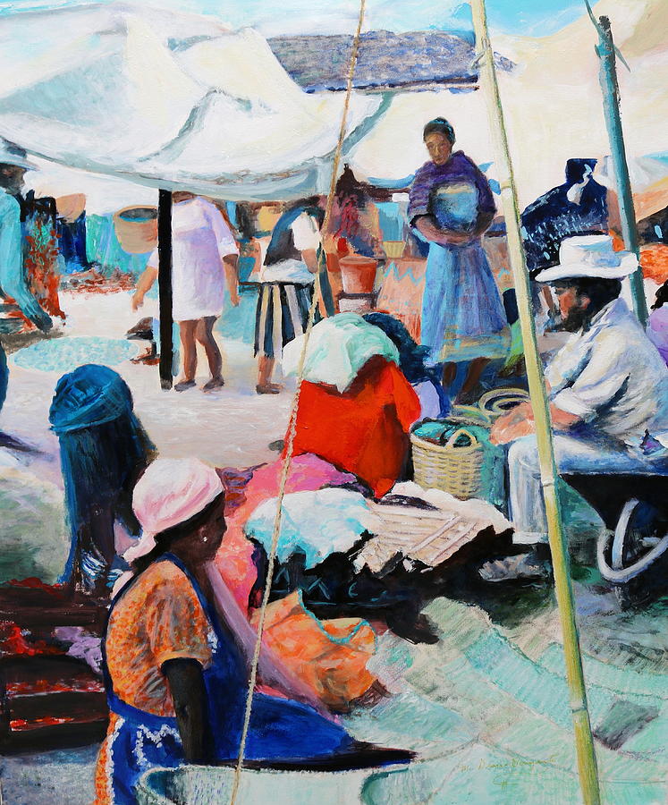 Marketplace 2 Painting by M Diane Bonaparte