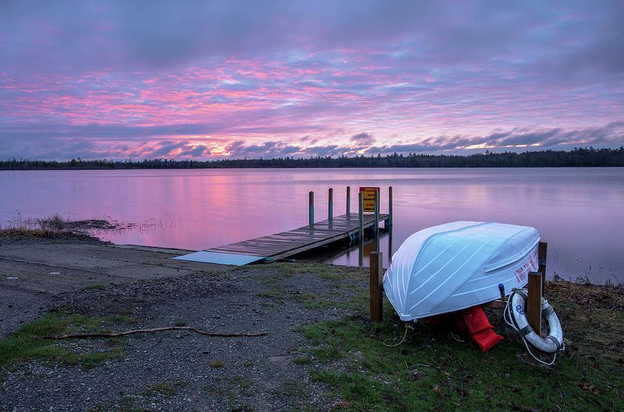 Marl Lake Pink Sunrise Sky Photograph by Ron Wiltse