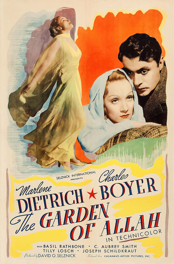 MARLENE DIETRICH and CHARLES BOYER in THE GARDEN OF ALLAH -1936-, directed by RICHARD BOLESLAWSKI. Photograph by Album