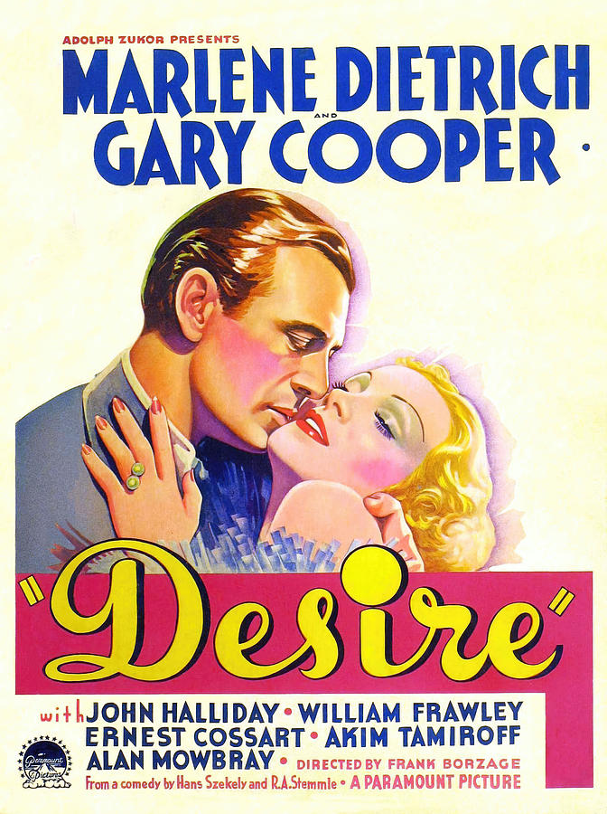 MARLENE DIETRICH and GARY COOPER in DESIRE -1936-, directed by FRANK BORZAGE. Photograph by Album