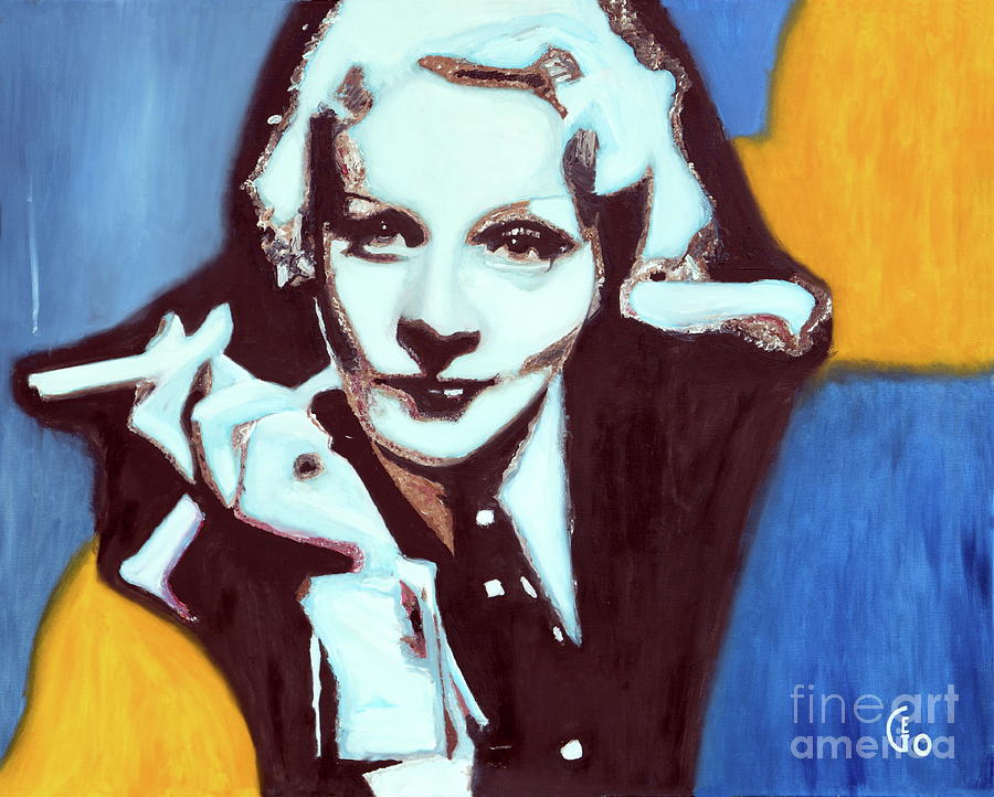 Marlene Dietrich Painting by Jerome GEO Labrunerie - Fine Art America