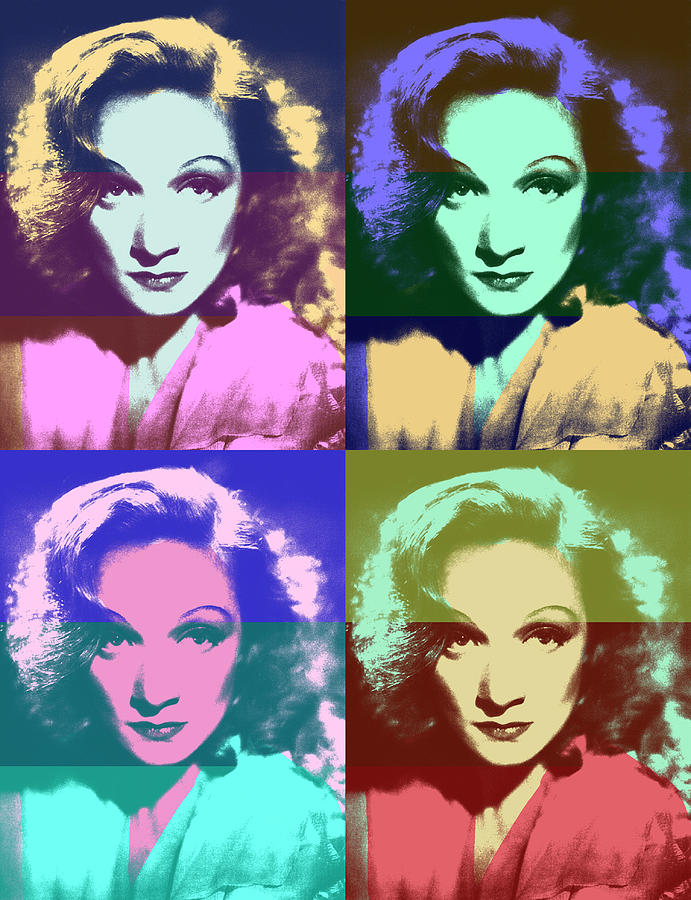 Marlene Dietrich pop art Mixed Media by Movie World Posters