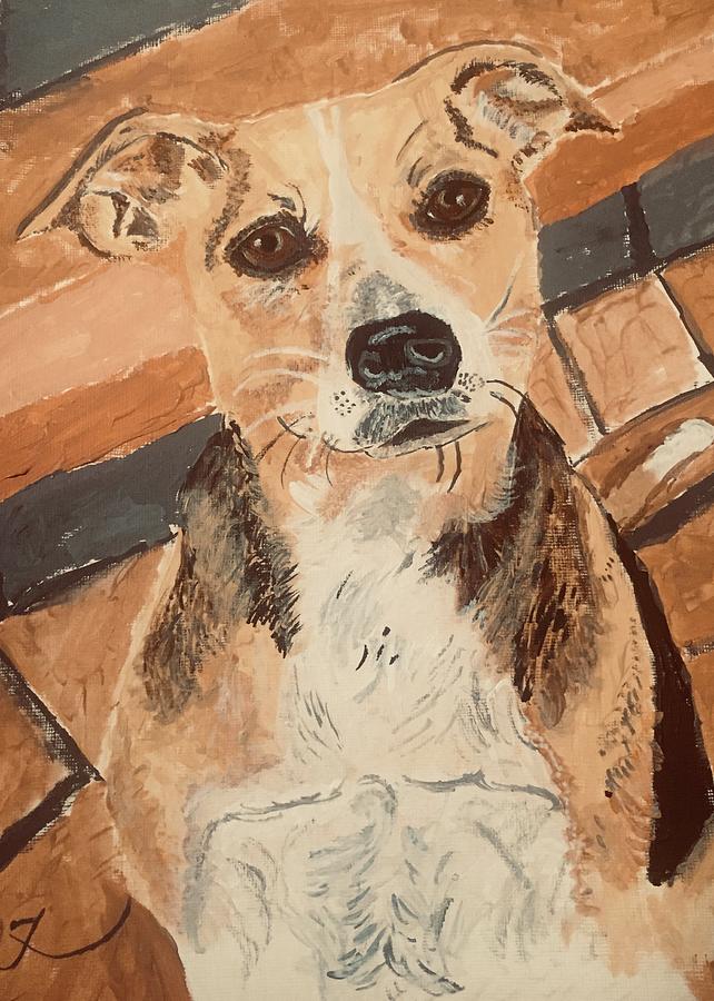 Beagle Rescued From Jamaica  Painting by Melody Fowler