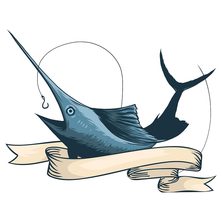 Download Marlin fish logo. Sword fishing emblem for sport club ...