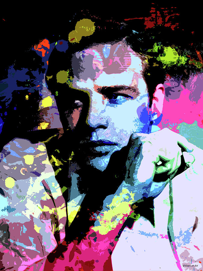 Marlon Brando-2 psychedelic portrait Digital Art by Movie World Posters