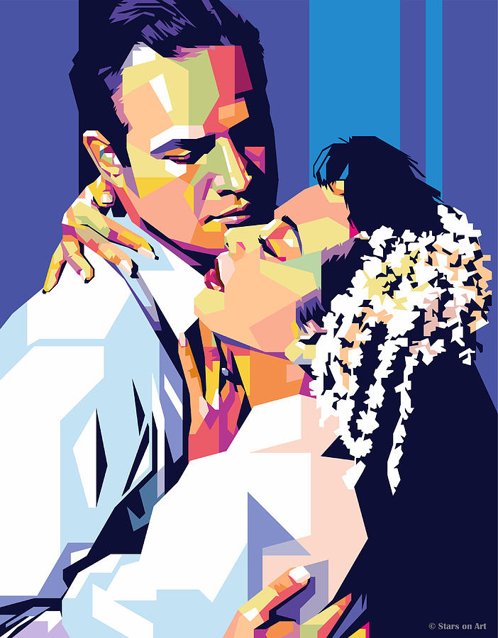 Marlon Brando and Miko Taka Digital Art by Movie World Posters