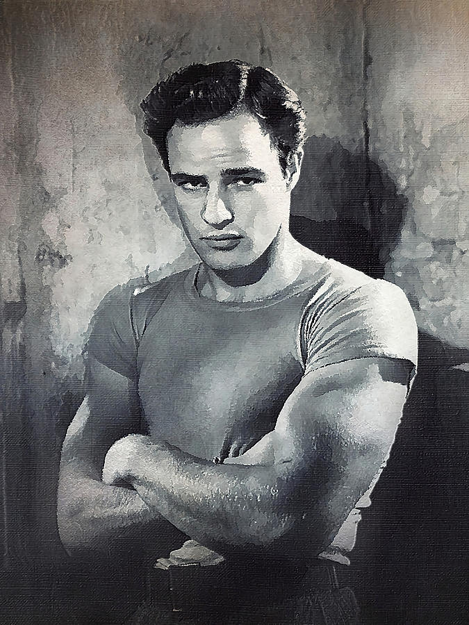 Marlon Brando Art D35 Poster Painting By Sean Emily | Fine Art America