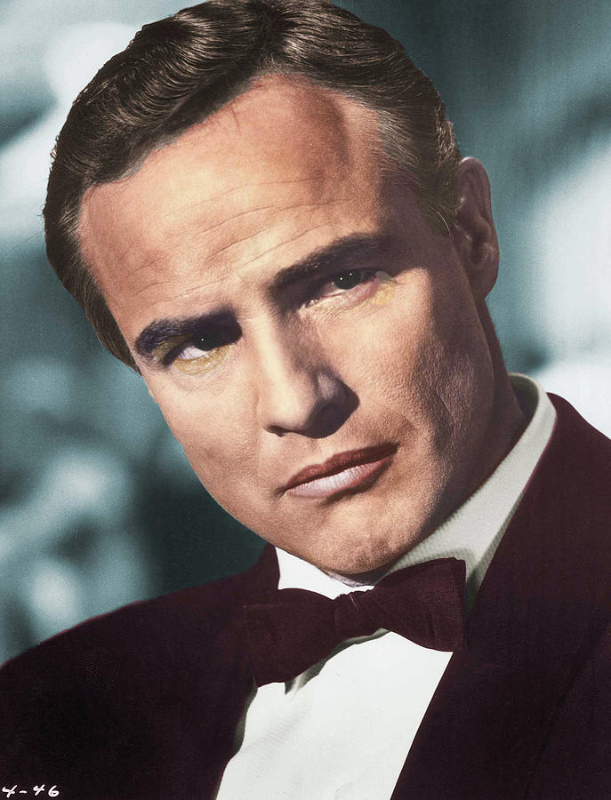 Marlon Brando colorized Photograph by Stars on Art