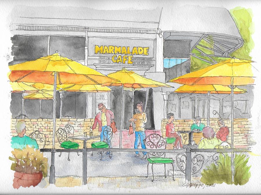 Marmalade Cafe, TheGrove, Los Angeles, California Painting by Carlos G Groppa