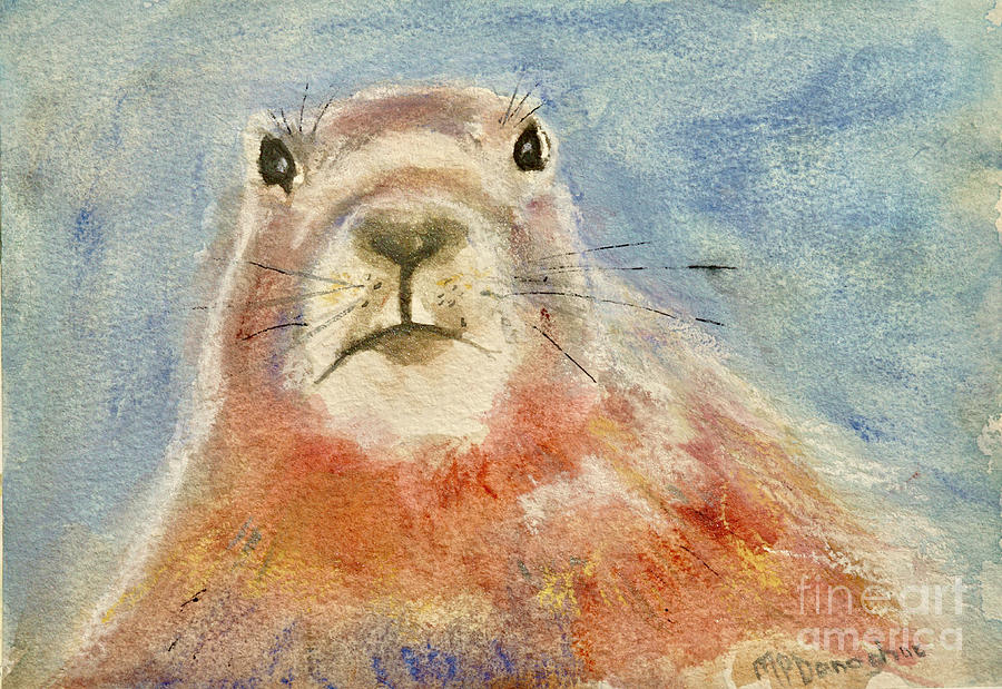 Marmot Looking Painting