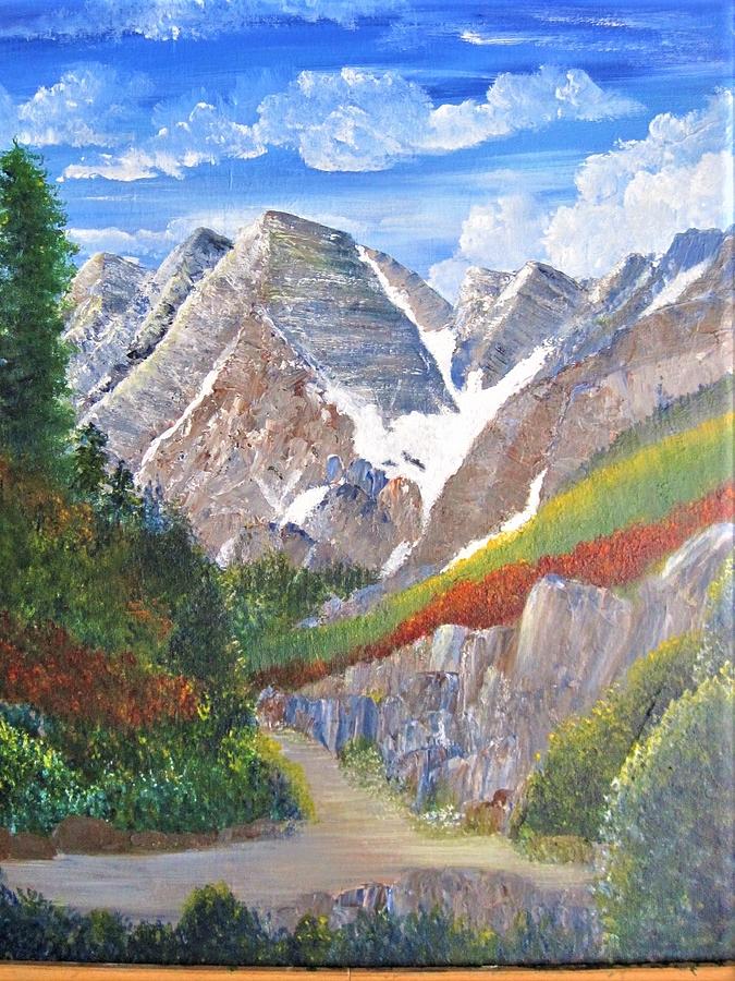 Maroon Bells Painting by Coriene White - Fine Art America