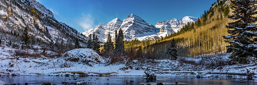 Maroon Bells Panorama Photograph by Brian Anderson Maroon Bells Panorama Photograph by Brian Anderson