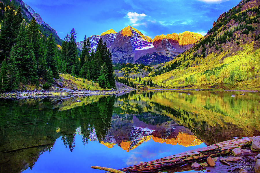 Maroon Bells Sunrise #5786 Photograph By Bob Augsburg - Fine Art America