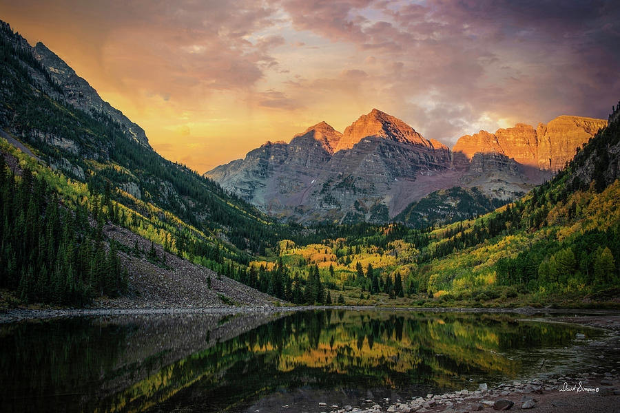 Maroon Bells Sunrise Photograph by David Simpson - Fine Art America