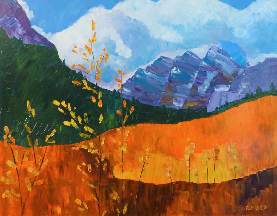 Mountain Painting - Maroon Bells by Susan Tormoen