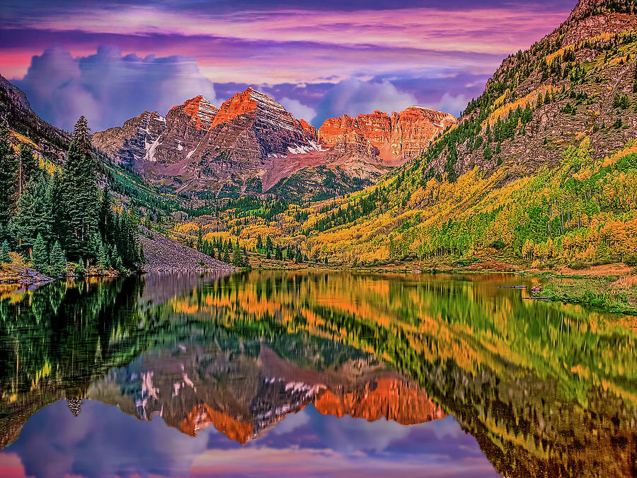 Maroon Peak of Maroon Bells Photograph by Richard Higgins | Fine Art ...