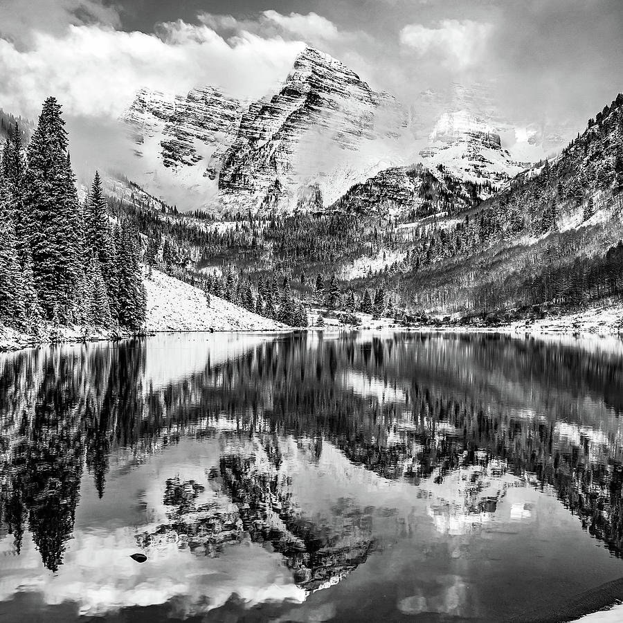 Maroon Peaks in Monochrome - Aspen Colorado Photograph by Gregory ...