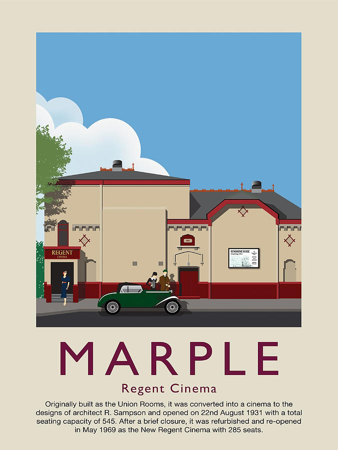 Marple Regent Cinema Poster Painting by Grant Daniel | Fine Art America