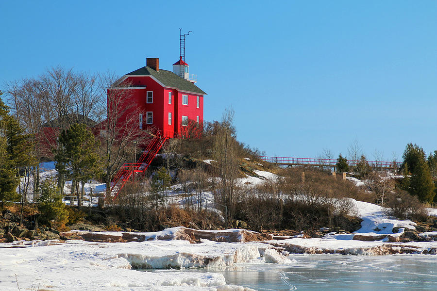 Marquette Harbor Lighthouse Photograph by Deb Beausoleil