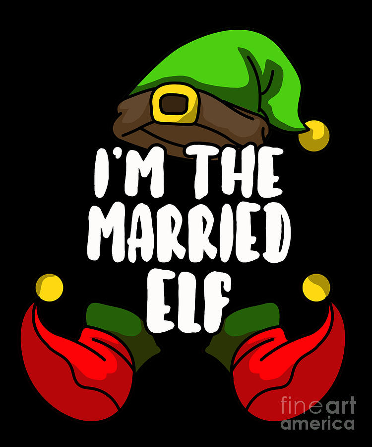Married Elf Matching Family Group Christmas Gift Digital Art by J M ...