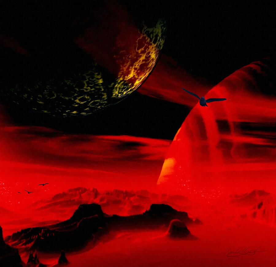 Interstellar Digital Art - Mars by Abbie Shores