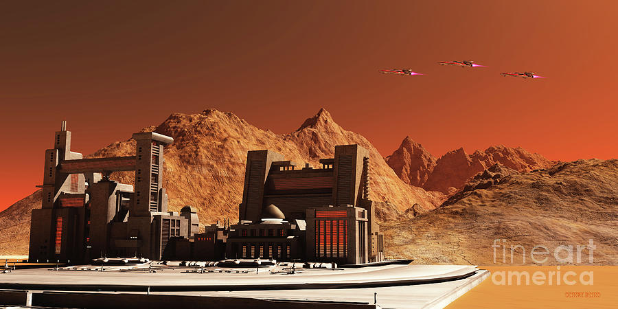 Mars Landscape Digital Art by Corey Ford