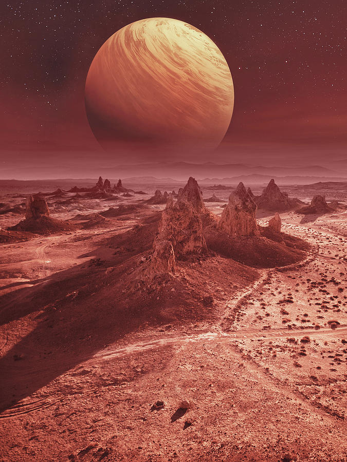 Mars landscape Digital Art by Mihaela Pater