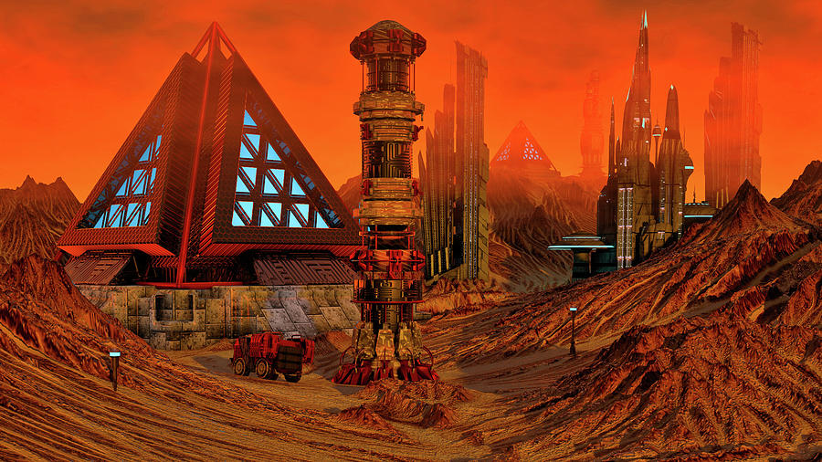 Mars Settlement Digital Art