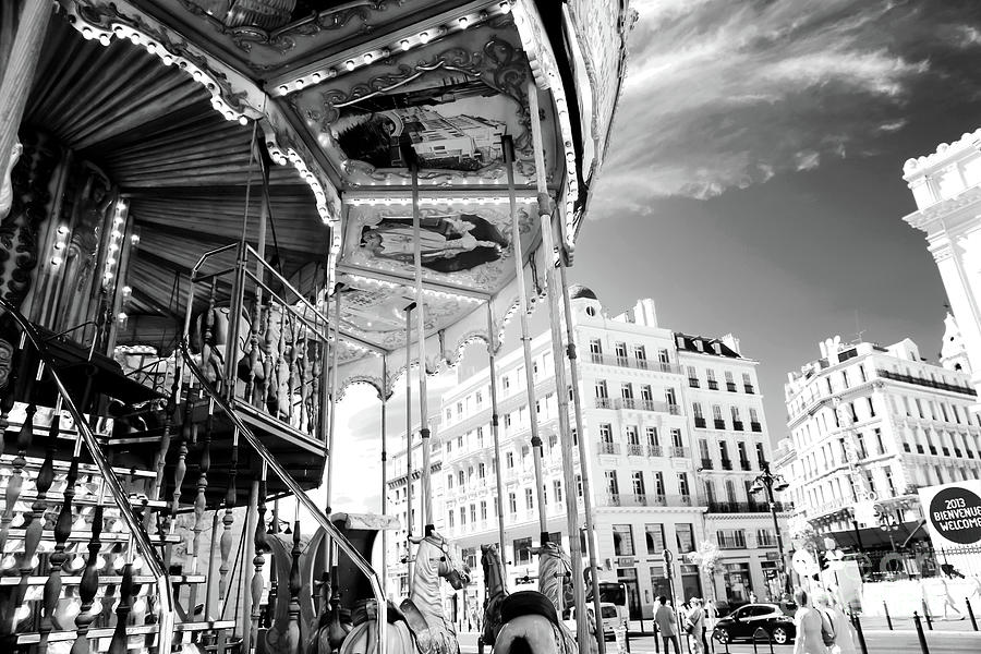 Marseille Carousel View Infrared Photograph by John Rizzuto