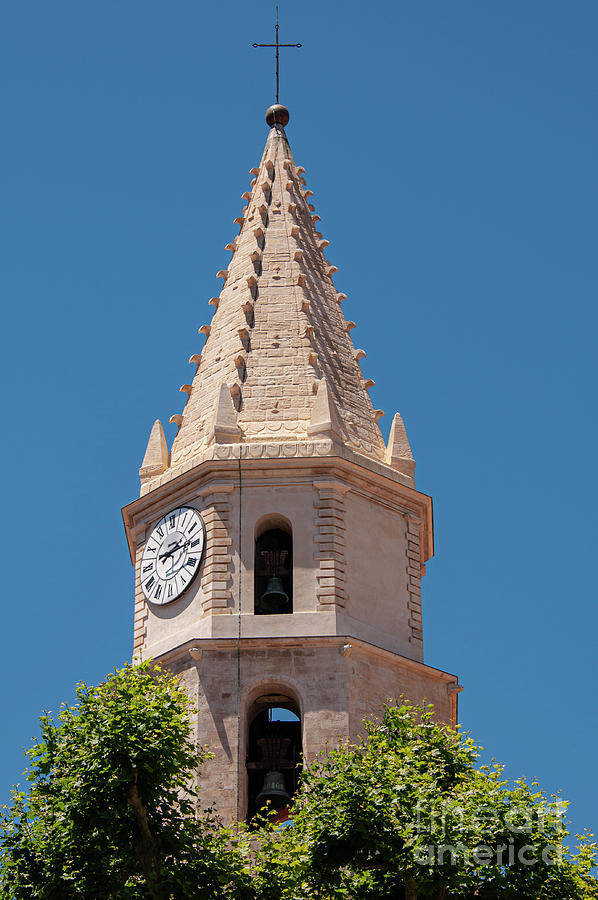 Marseille Church of Notre Dame Accoules Clock Tower Photograph by Bob Phillips